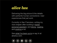 Tablet Screenshot of aliceluu.com